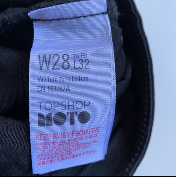 Topshop Moto Skinny Denim Jeans Jamie Black W28 - Picture 6 of 7